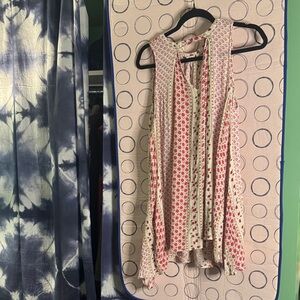 En Creme Red and Cream Patterned Blouse